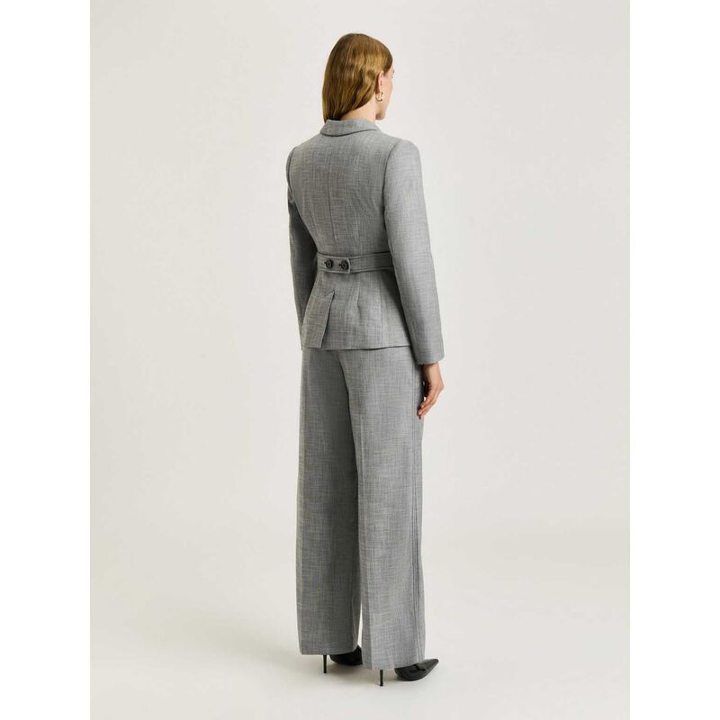 Veronika Maine Monochrome Twill Belted Blazer image number 1